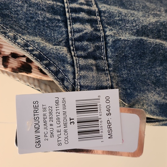 2 PC Jumper Set. Kitty Cat Denim & Animal Print Set. NWT Mix n Match Style! - Picture 15 of 16